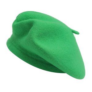 Wool Beret Hat Classic Solid Color French Beret For Women (strong Green)🦁